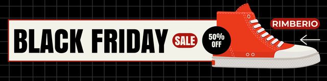 Black Friday Sale of Classic Sneakers Twitterデザインテンプレート