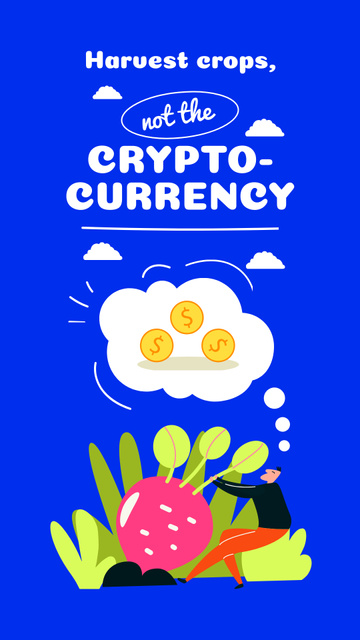 Plantilla de diseño de Funny Joke about Cryptocurrency Instagram Story 