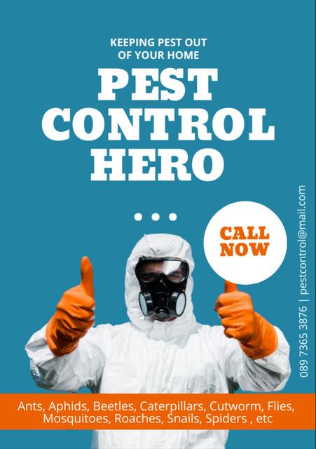 Template di design Pest Control Services Offer Flyer A7