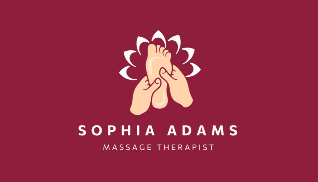 Massage Service Offer Business Card US Tasarım Şablonu