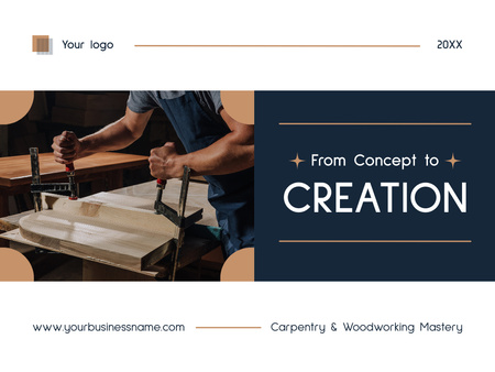 Carpentry and Woodworking Services Presentation Design Template