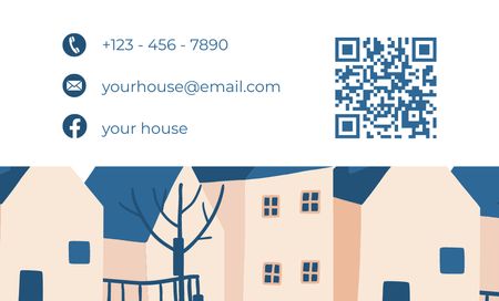 Cooling and Heating Systems for Home Business Card 91x55mm Design Template