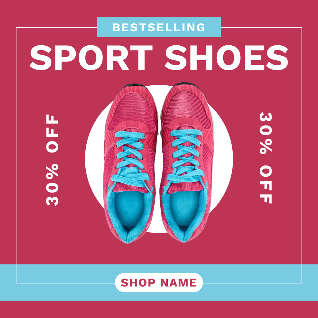 Sale of Sport Shoes Instagram Πρότυπο σχεδίασης