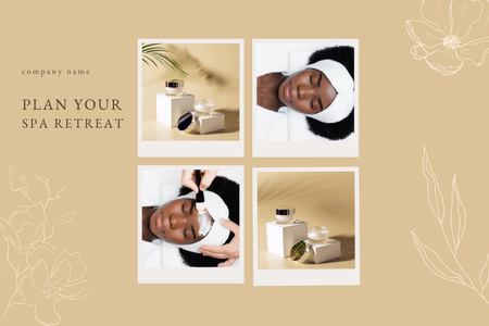 Resort and Spa Advertisement Mood Board Design Template