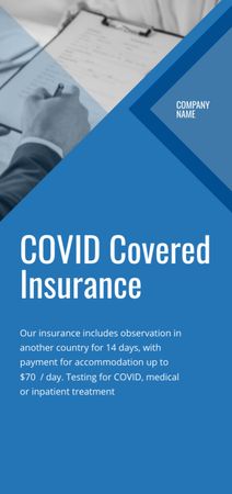 Coronavirus Insurance Offer Flyer DIN Large Πρότυπο σχεδίασης