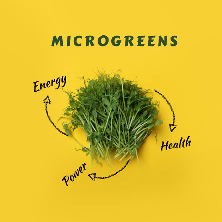 Benefits of Microgreens Instagram Design Template