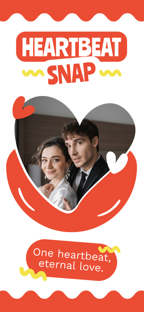Plantilla de diseño de Happy Couple And Greeting Due Valentine's Day Snapchat Geofilter 