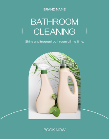 Bathroom Cleaning Services Poster 22x28in Design Template