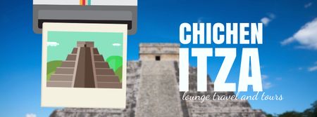 Chichen Itza famous sights Facebook Video cover Design Template