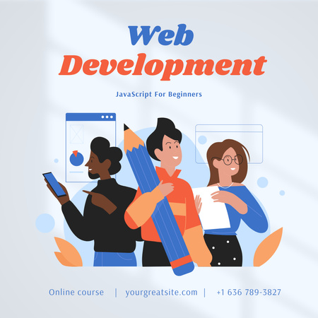 Plantilla de diseño de Web Development Courses Ad Instagram 