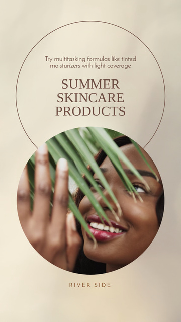 Ontwerpsjabloon van Instagram Video Story van Summer Skincare Products Ad