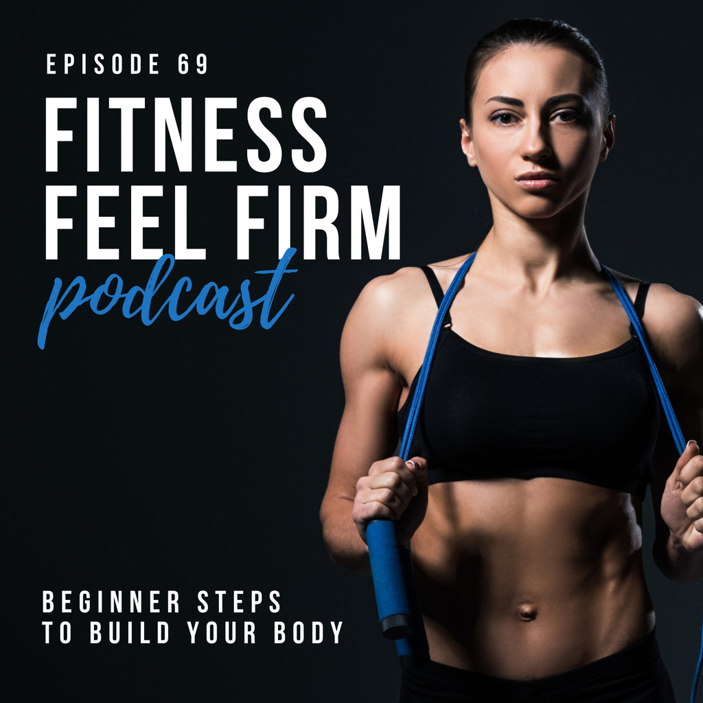 Fitness and Wellbeing Talk Show Episode Podcast Cover – шаблон для дизайну
