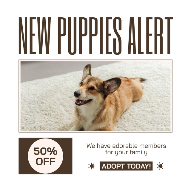 Discount on Pedigree Puppies Instagram AD Design Template