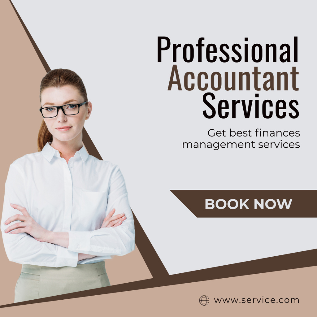 Professional Accountant Services Ad Instagramデザインテンプレート