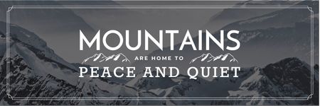 Designvorlage Mountain hiking travel für Email header