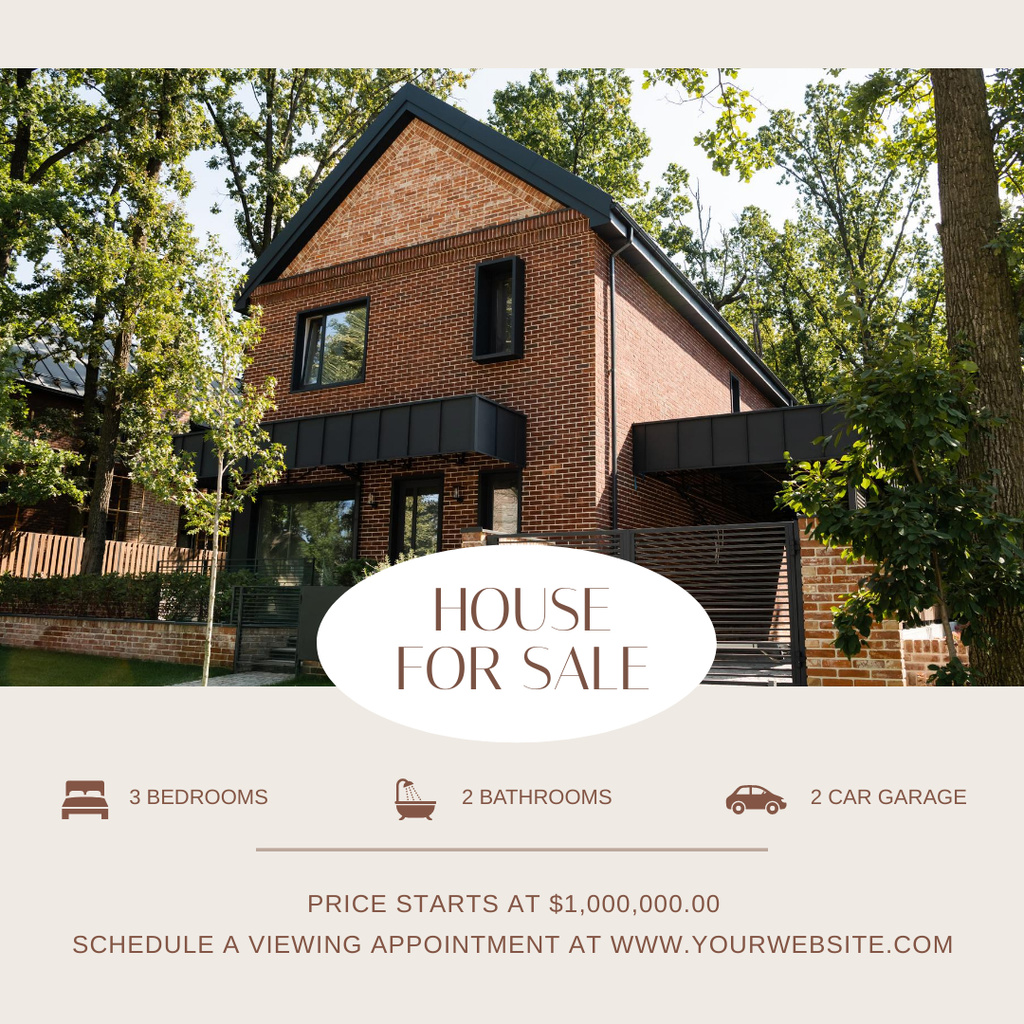 Luxurious House Sale Offer Instagram Design Template