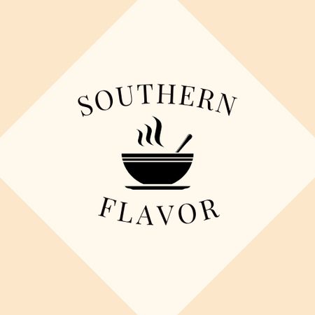 Southern Flavor Traditional Dishes Shop Logo Logo Πρότυπο σχεδίασης