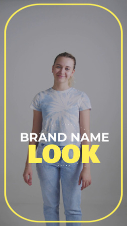 Designvorlage Fashion Brand With Teen Girl Outfits für TikTok Video