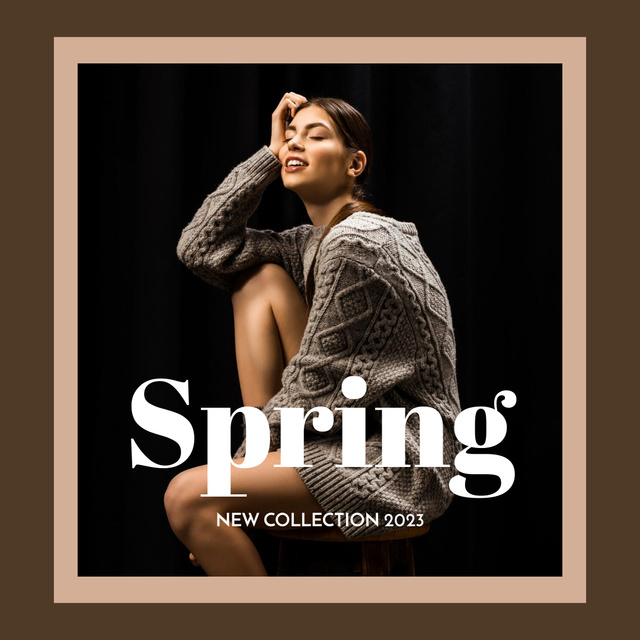 Sale Announcement of New Spring Collection for Women Instagramデザインテンプレート