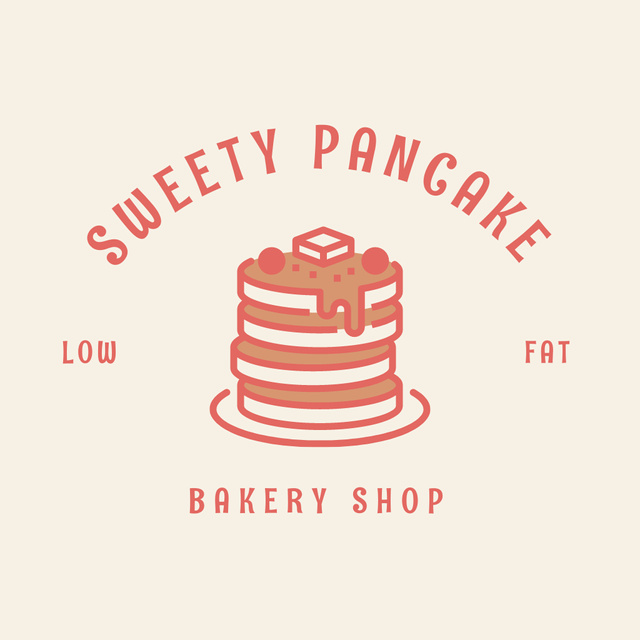Template di design Delicious Pancakes on Plate with Berries Logo