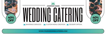 Plantilla de diseño de Ofrecer descuentos en catering para bodas Email header 