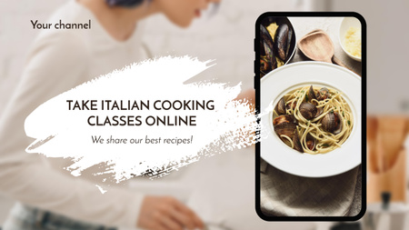 Platilla de diseño Italian Cooking Classes Online Youtube