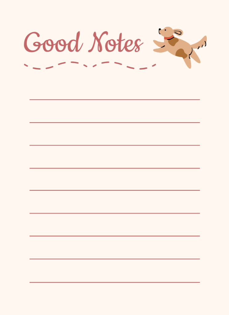 Dog Lovers Planner Notepad 4x5.5in tervezősablon