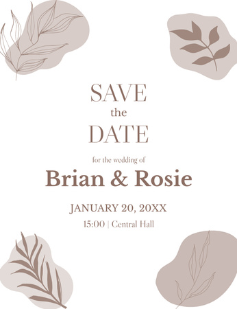 Platilla de diseño Wedding Announcement in January Invitation 13.9x10.7cm