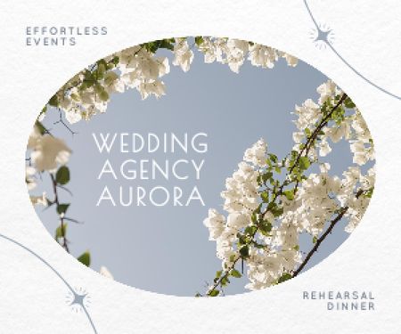 Wedding Agency Announcement Medium Rectangle Modelo de Design