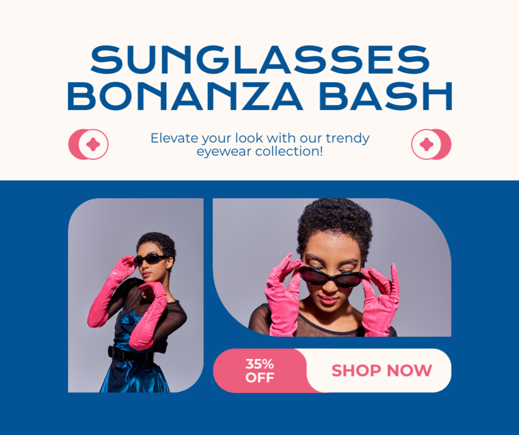 Sunglasses Sale for Stylish Women Facebook Šablona návrhu