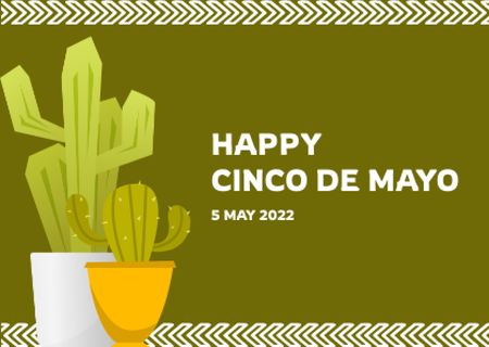 Platilla de diseño Cinco De Mayo Card