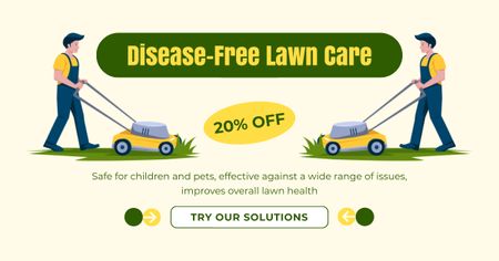 Plantilla de diseño de Descuento para el mantenimiento del jardín libre de enfermedades Facebook AD 