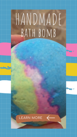 Plantilla de diseño de Oferta de bomba de baño colorida hecha a mano TikTok Video 