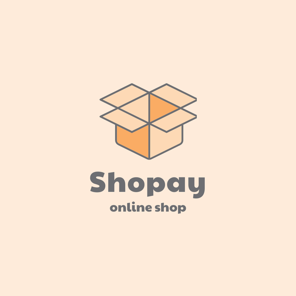 Online Shop Ad with Box Logo 1080x1080px Πρότυπο σχεδίασης