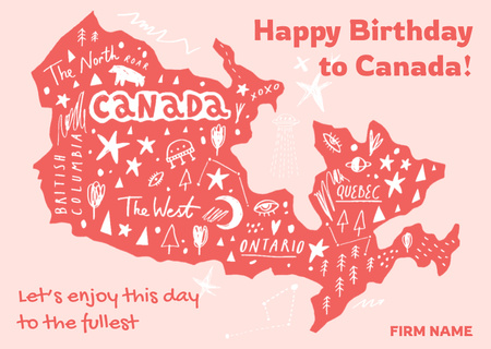 Canada Day Celebration Announcement Card tervezősablon