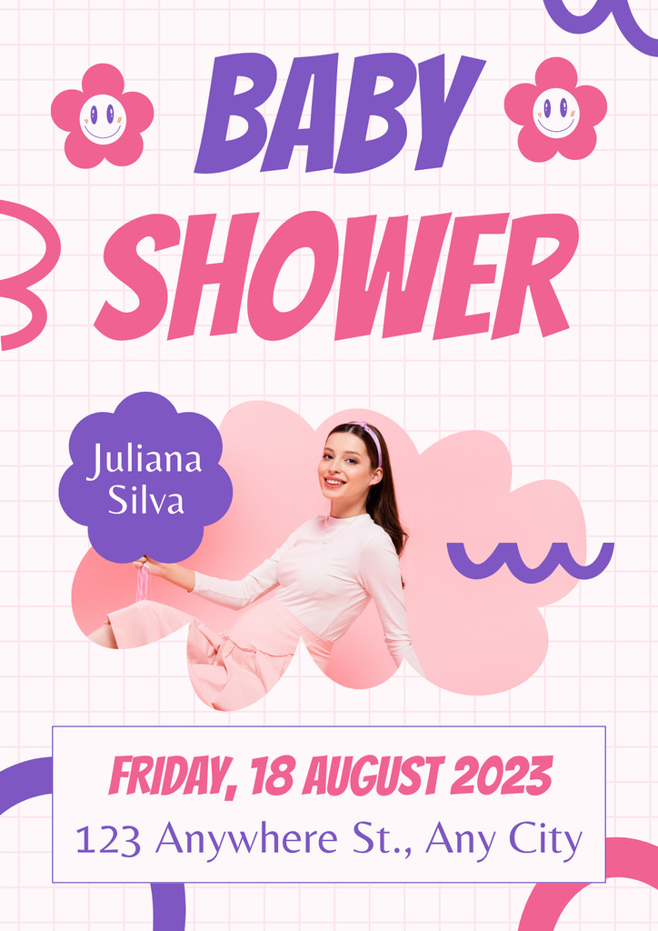 Designvorlage Welcome to Baby Shower Party für Poster