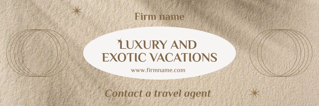 Luxury Travel Agent Services Offer Email header Tasarım Şablonu