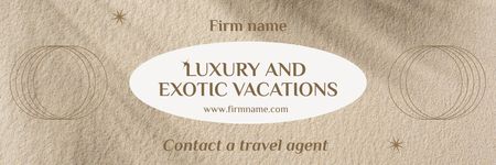 Exotic Vacations Offer Email header Modelo de Design