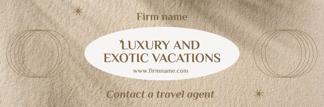 Designvorlage Luxury Travel Agent Services Offer für Email header