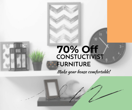 Constructivist furniture sale Medium Rectangle – шаблон для дизайну