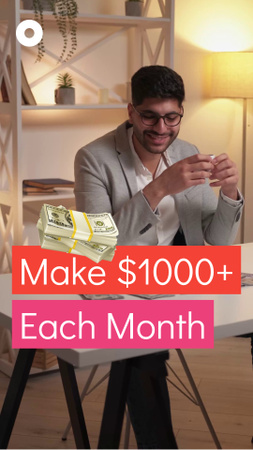 Designvorlage Einfache Möglichkeiten, online Geld zu verdienen für TikTok Video