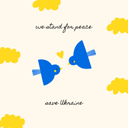 Надихаючий заклик «Врятуй Україну». Instagram – шаблон для дизайну
