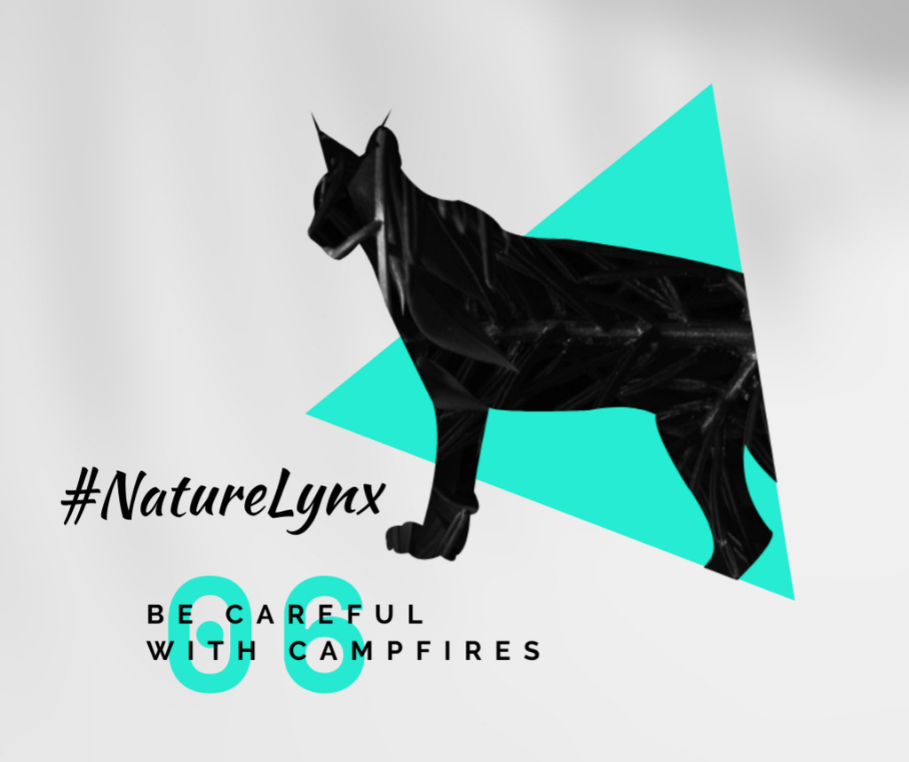 Szablon projektu Fauna Protection with Black Lynx Facebook