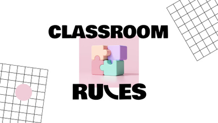 Classroom Rules Announcement Presentation Wide Πρότυπο σχεδίασης