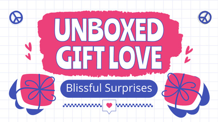 Unboxing de presentes para o dia dos namorados no episódio do Vlog Youtube Thumbnail Modelo de Design