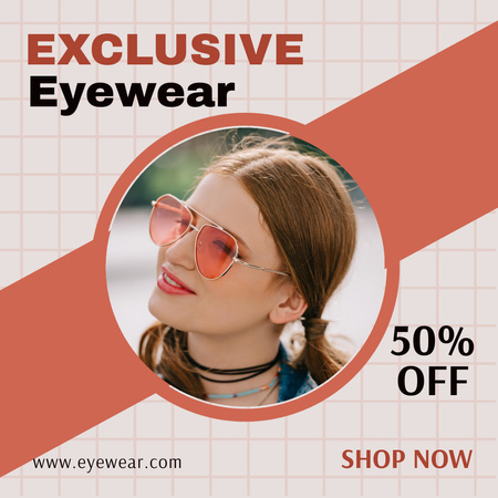 Exclusive Eyewear Collection Sale Instagram Design Template