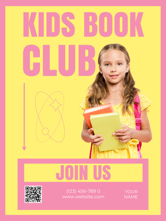 Plantilla de diseño de Club de lectura para niños Poster US 