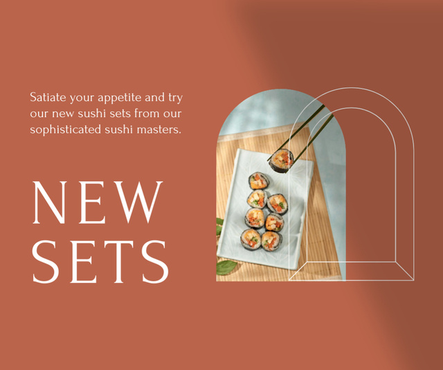 Designvorlage Sushi set offer für Medium Rectangle
