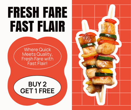 Fast Casual Food Különleges ajánlat Facebook tervezősablon