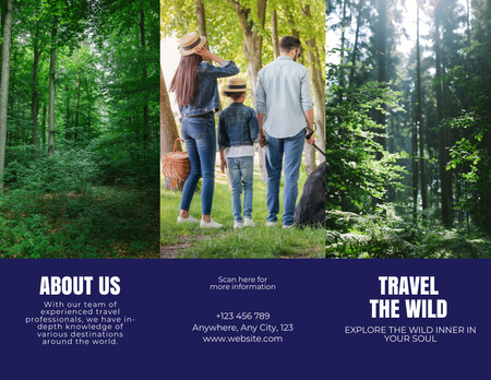 Plantilla de diseño de Oferta de servicio de agencia de viajes para vacaciones familiares Brochure 8.5x11in 